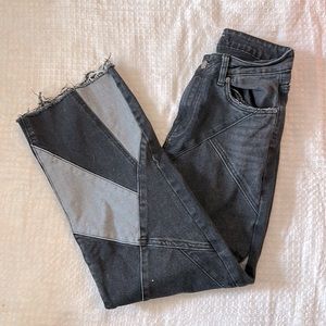 Black Patchwork Jeans